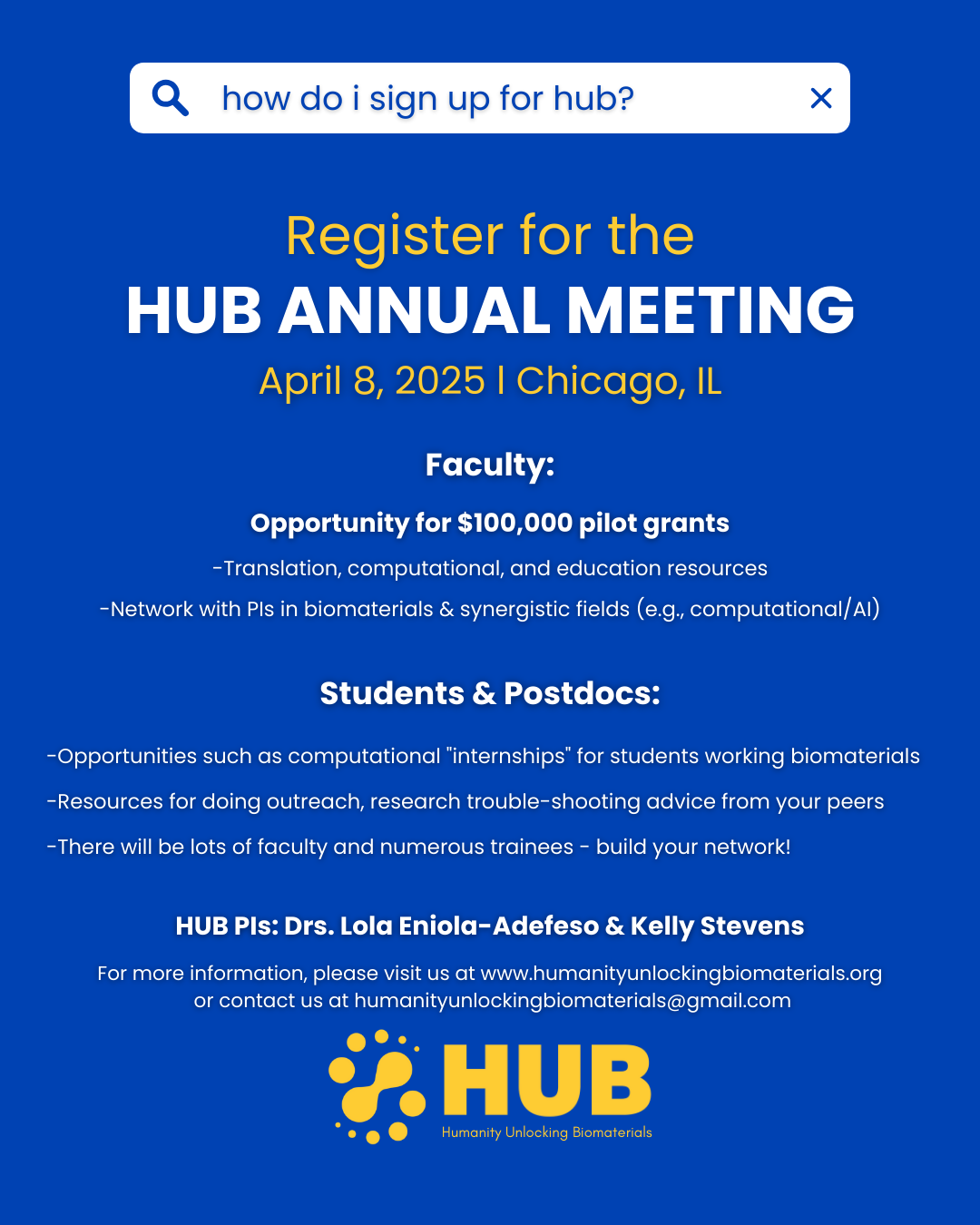 HUB Meeting Reg Promo